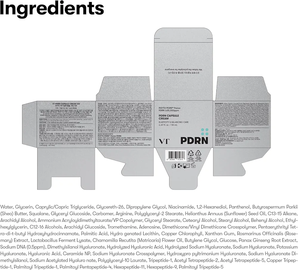 VT COSMETICS - PDRN Capsule Cream 100 50ml 11