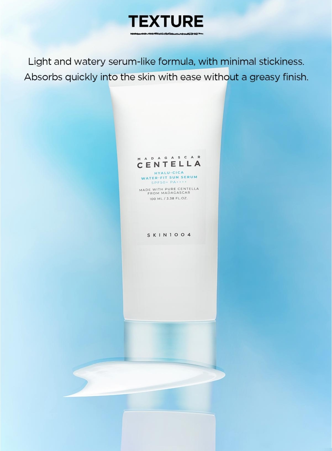 SKIN1004 - Madagascar Centella Hyalu-Cica Water-Fit Sun Serum Jumbo SPF50+ PA++++ 100ml 7