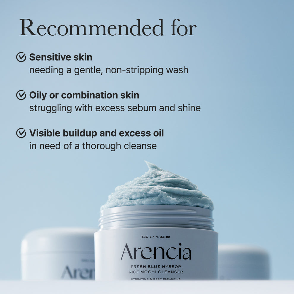 Arencia - Fresh Blue Hyssop Rice Mochi Cleanser 120g 7
