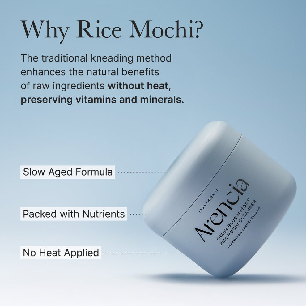 Arencia - Fresh Blue Hyssop Rice Mochi Cleanser 120g 9