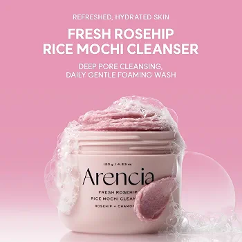 Arencia - Fresh Rosehip Rice Mochi Cleanser 120g 2
