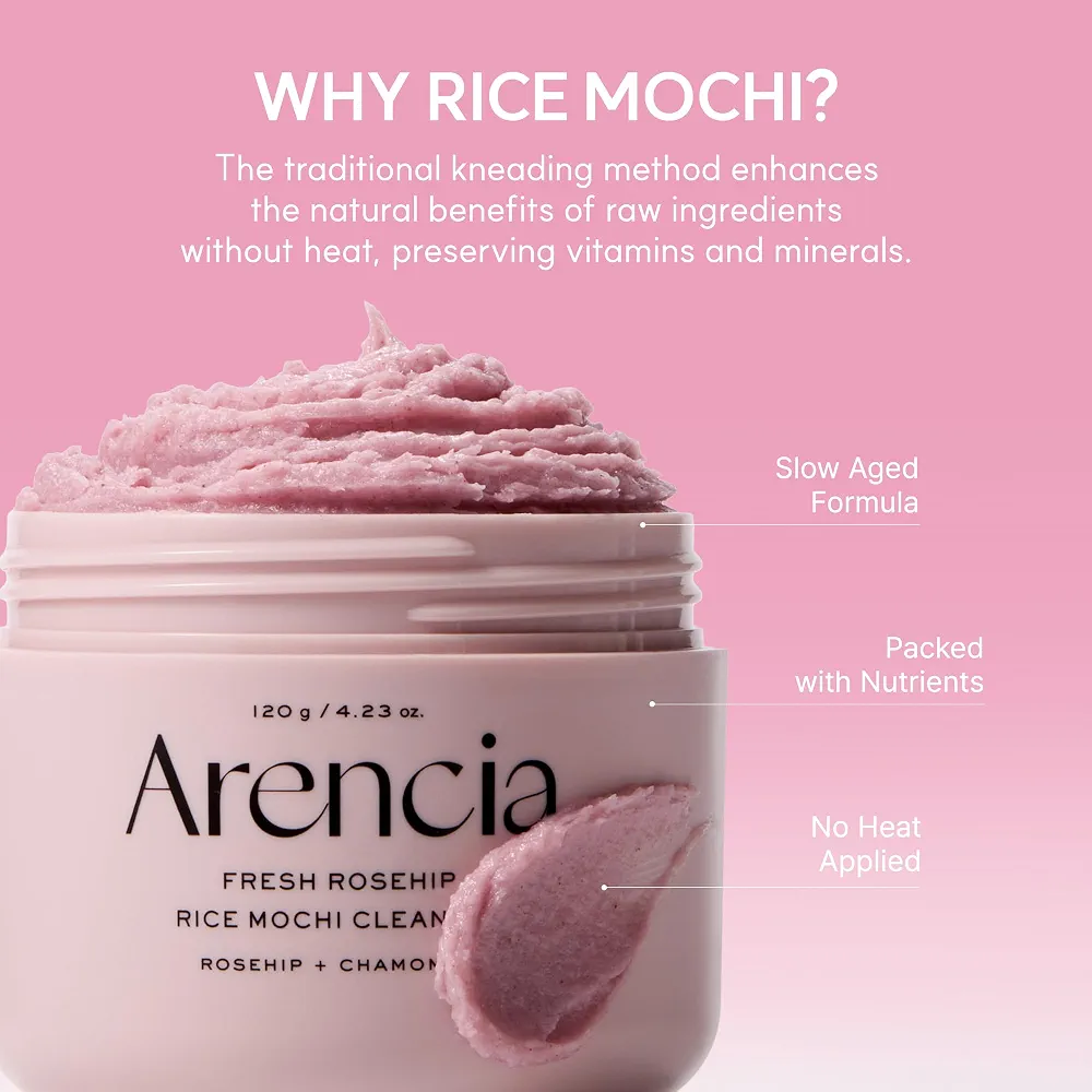 Arencia - Fresh Rosehip Rice Mochi Cleanser 120g 6