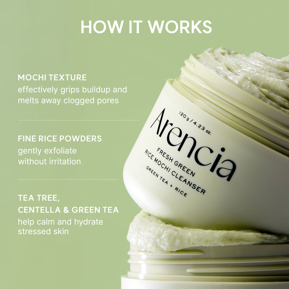 Arencia - Fresh Green Rice Mochi Cleanser 120g 4