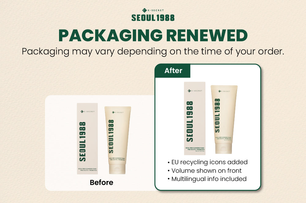 KSECRET - SEOUL 1988 Cleansing Foam : Pine Cica 1% + Probiotics 150ml 2