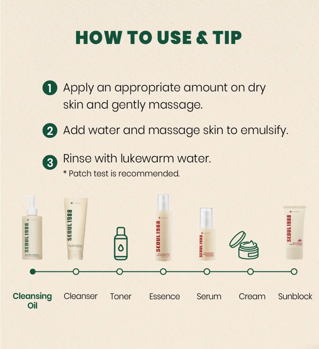 KSECRET - SEOUL 1988 Cleansing Oil : Pine Cica 1% + Probiotics 200ml 9