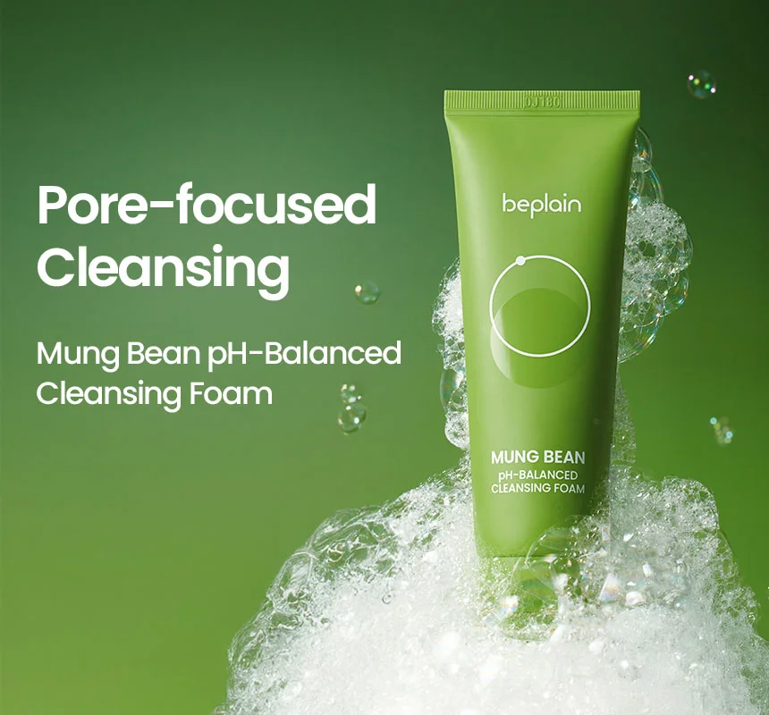 beplain - Mung Bean pH-balanced Cleansing Foam 80ml 2