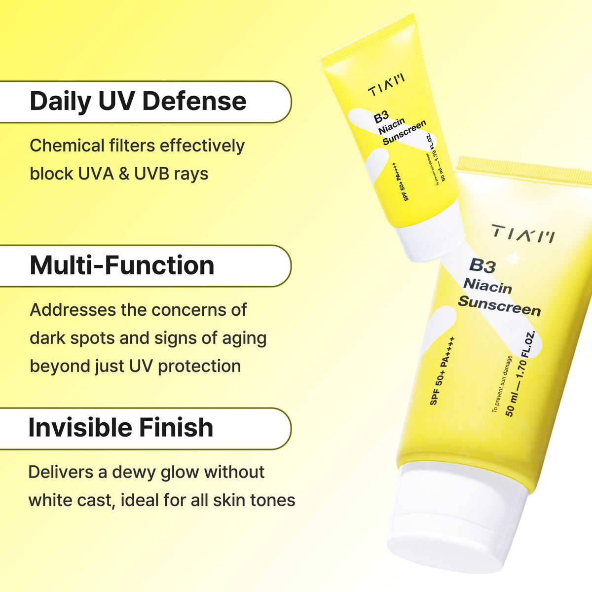 TIA'M - B3 Niacin Sunscreen 50ml 4