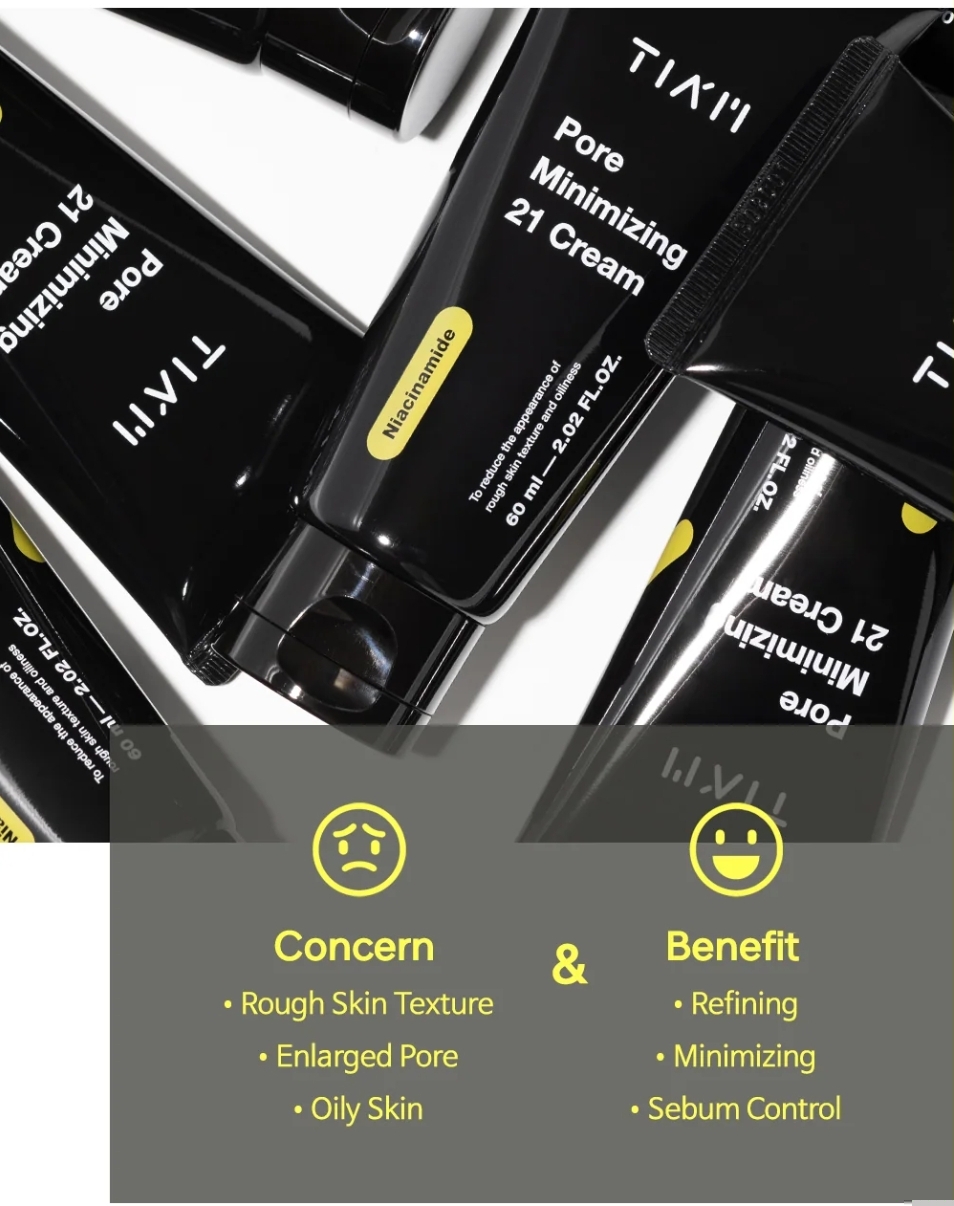 TIA'M - Pore Minimizing 21 Cream 60𝐦𝐥 4
