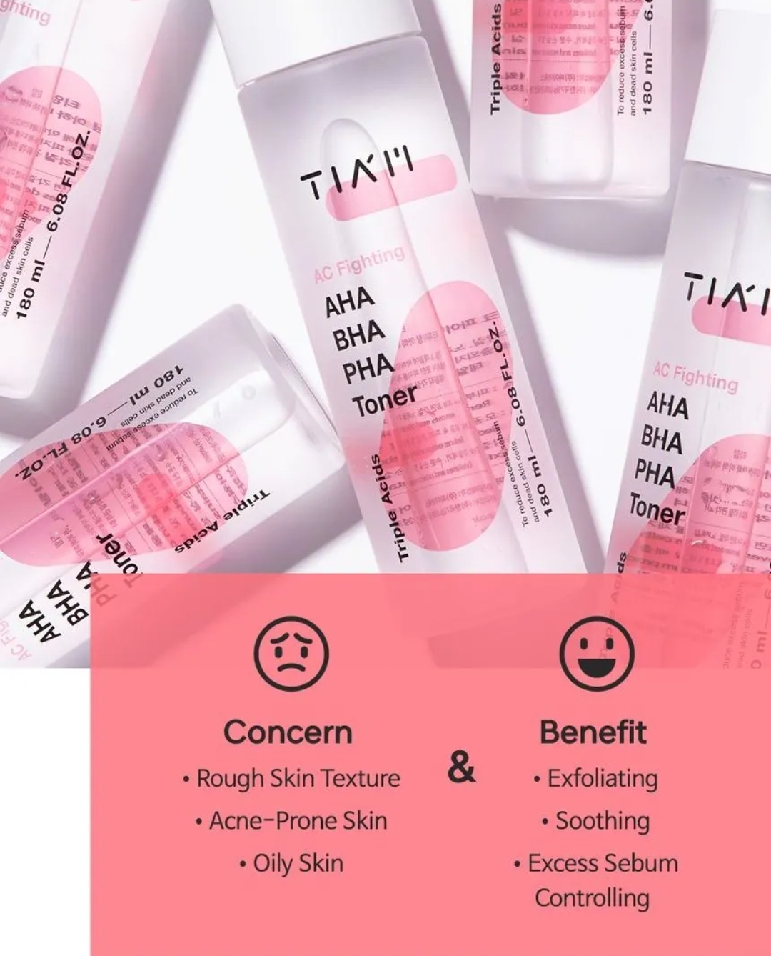 TIA'M - AC Fighting AHA BHA PHA Toner 180ml 3