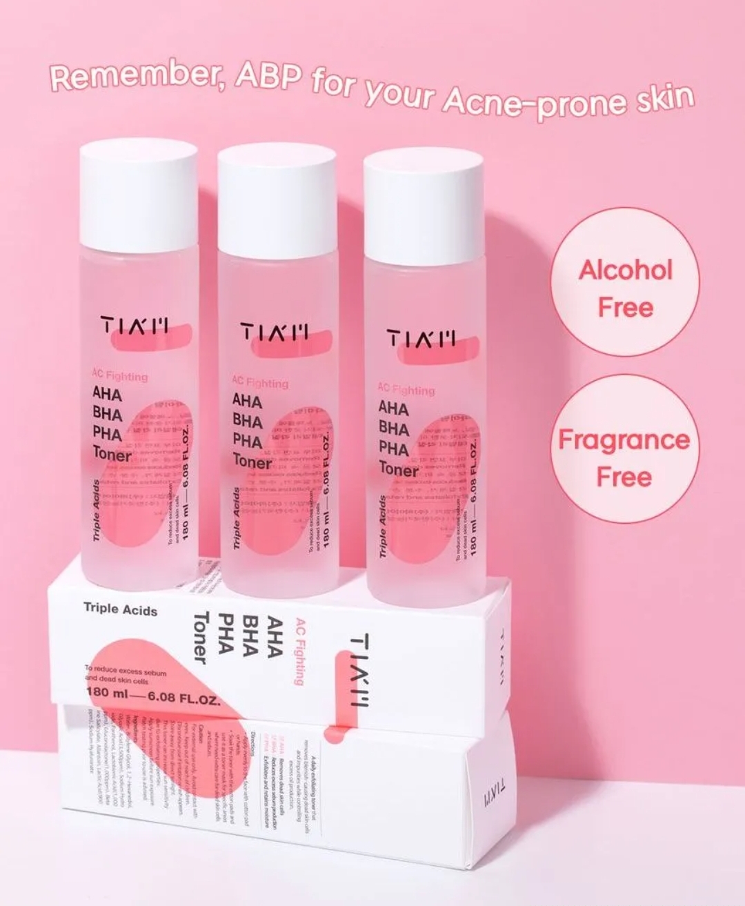 TIA'M - AC Fighting AHA BHA PHA Toner 180ml 4
