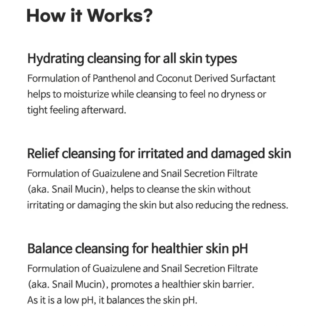 TIA'M - Snail & Azulene Low pH Cleanser 200ml 5