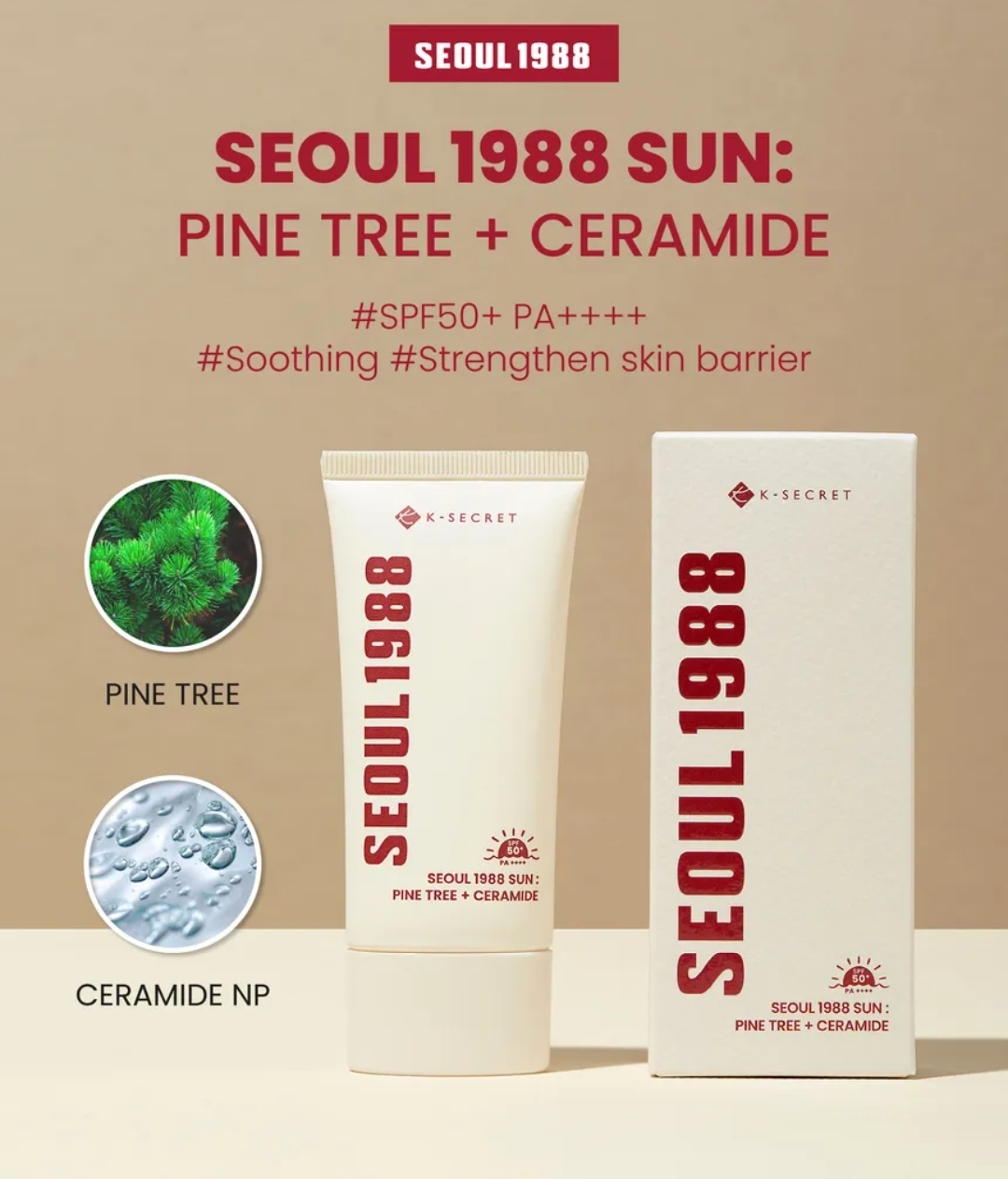 KSECRET - SEOUL 1988 Sun : Pine Tree + Ceramide 50ml 3