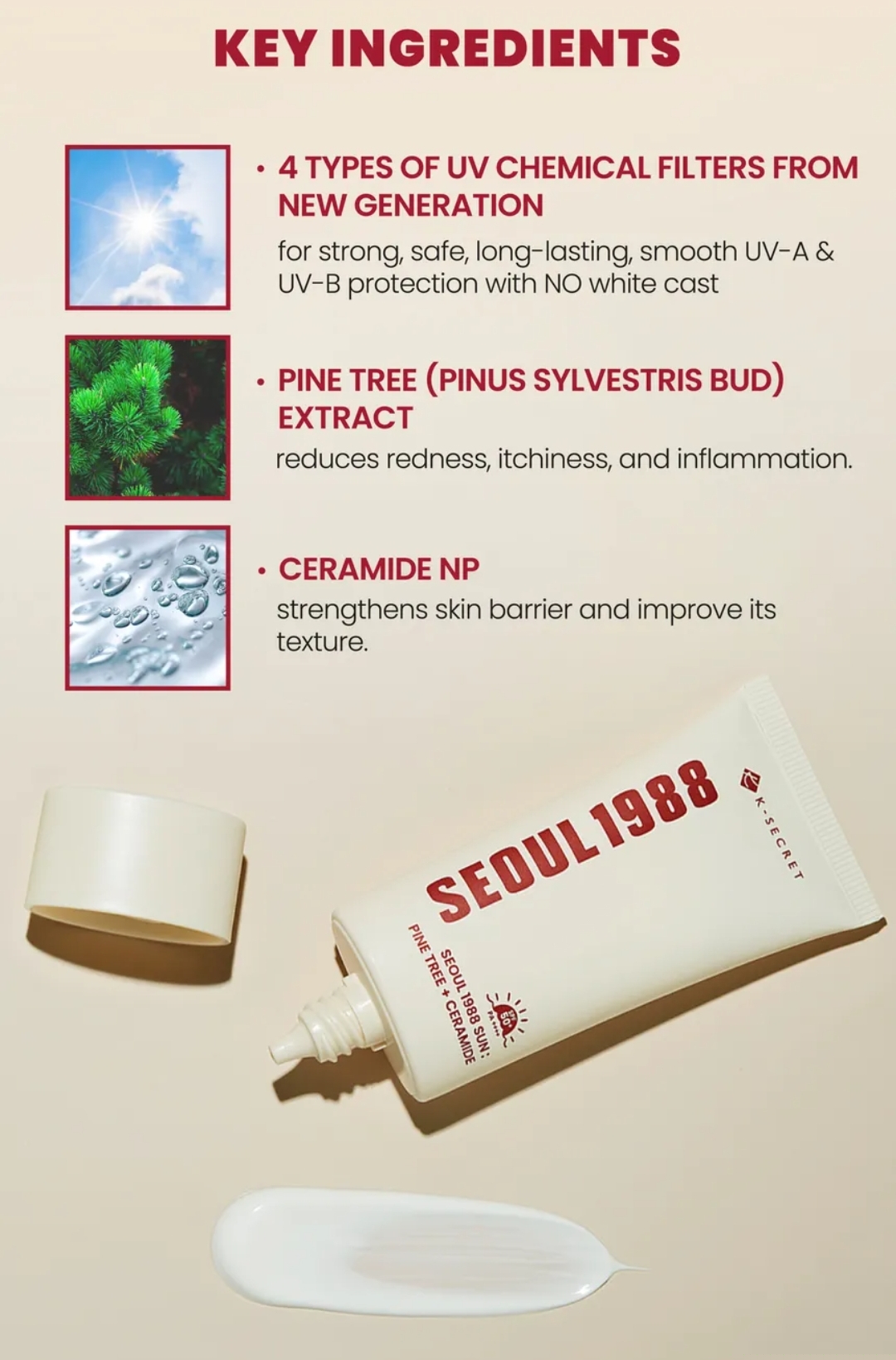 KSECRET - SEOUL 1988 Sun : Pine Tree + Ceramide 50ml 5