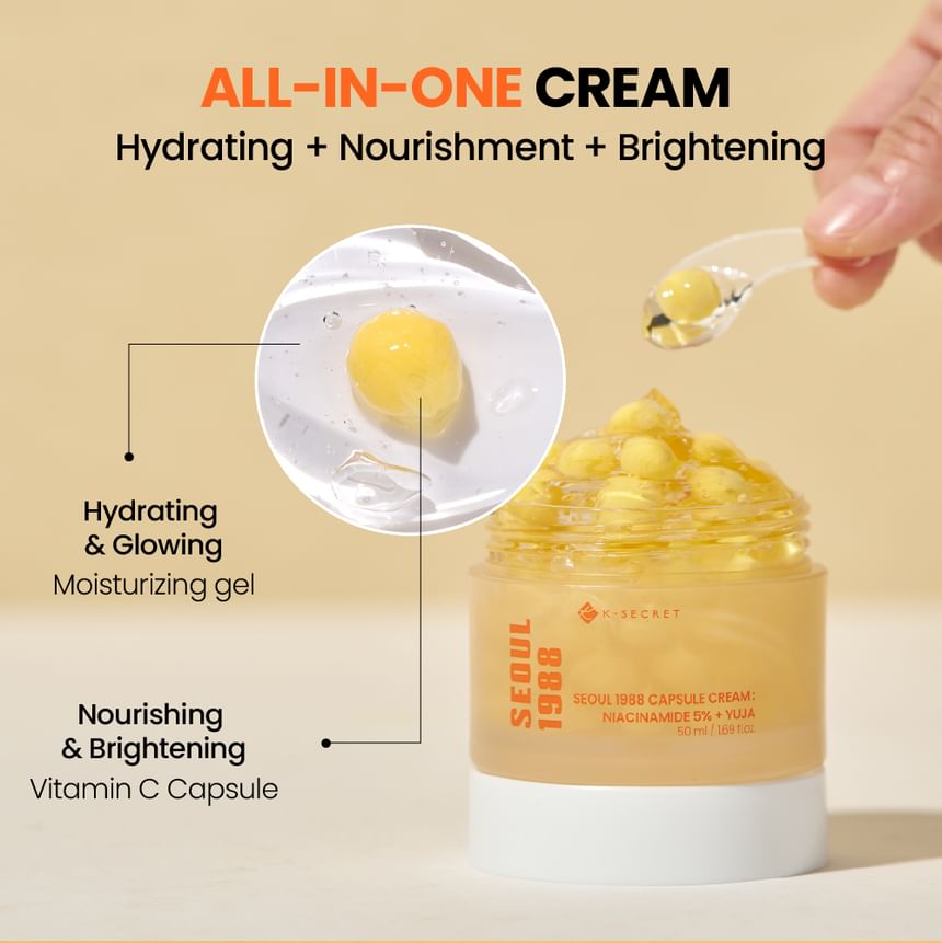KSECRET - SEOUL 1988 Capsule Cream : Niacinamide 5% + Yuja 50ml 3