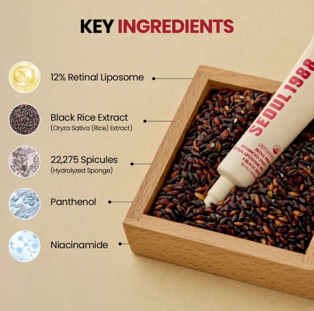 KSECRET - SEOUL 1988 Advanced Shot : Retinal Liposome 12% + Black Rice 15ml 7