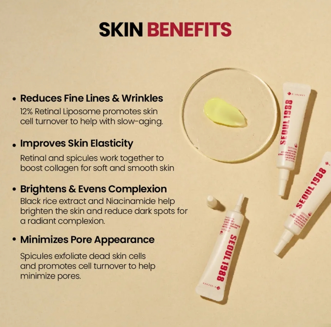 KSECRET - SEOUL 1988 Advanced Shot : Retinal Liposome 12% + Black Rice 15ml 8