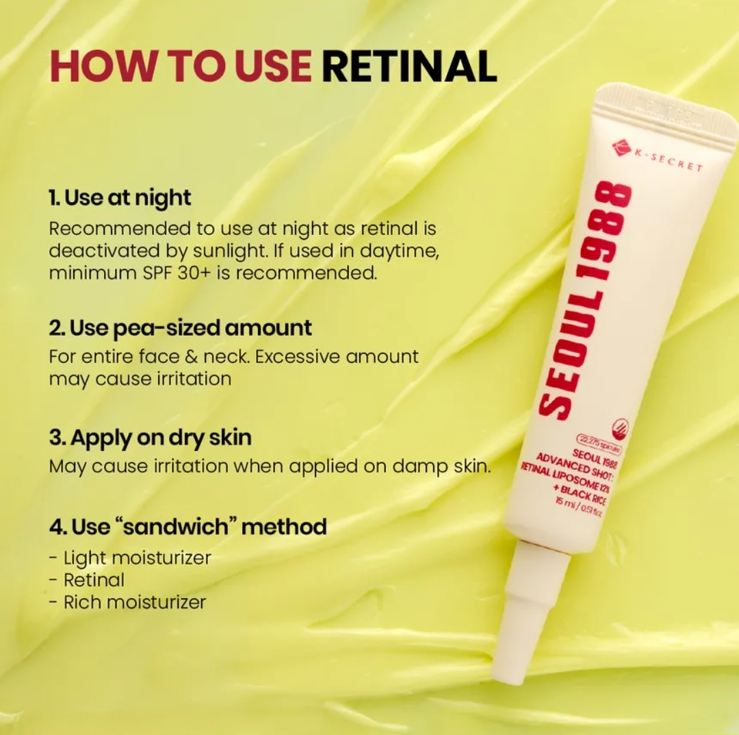 KSECRET - SEOUL 1988 Advanced Shot : Retinal Liposome 12% + Black Rice 15ml 10