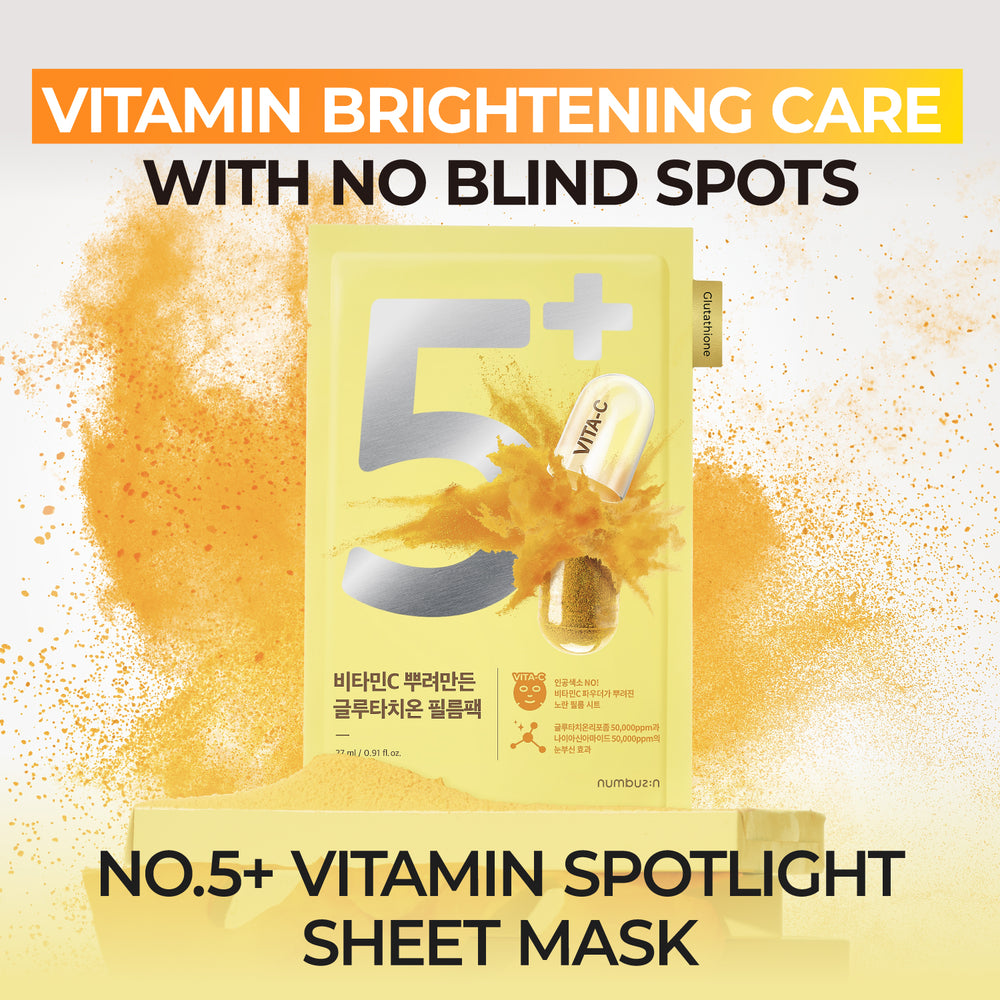 numbuzin - No.5+ Vitamin Spotlight Sheet Mask 27ml 2