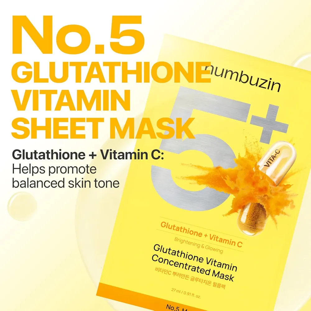 numbuzin - No.5+ Vitamin Spotlight Sheet Mask 27ml 3