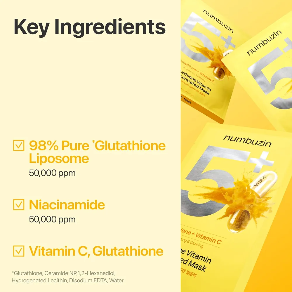 numbuzin - No.5+ Vitamin Spotlight Sheet Mask 27ml 6