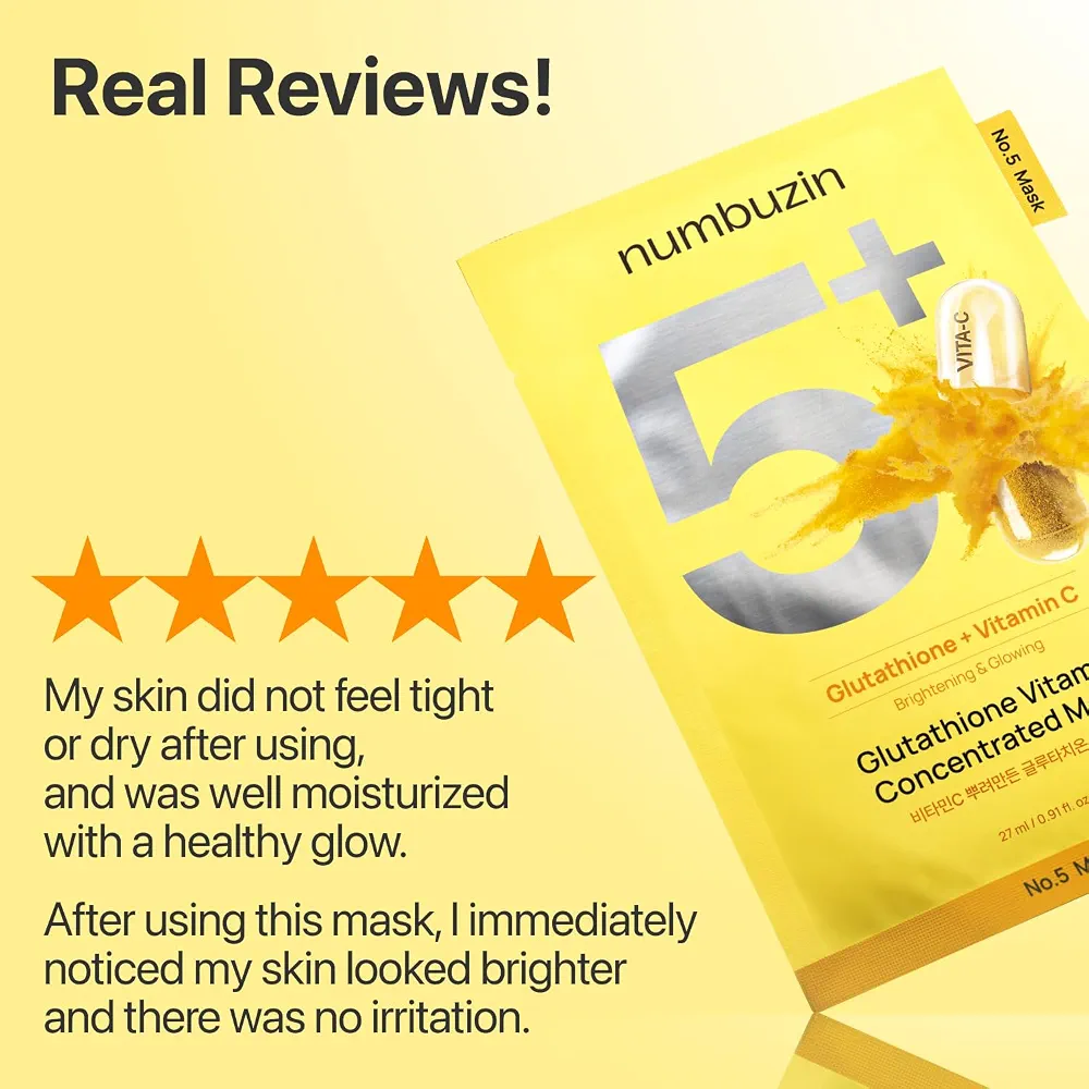 numbuzin - No.5+ Vitamin Spotlight Sheet Mask 27ml 8