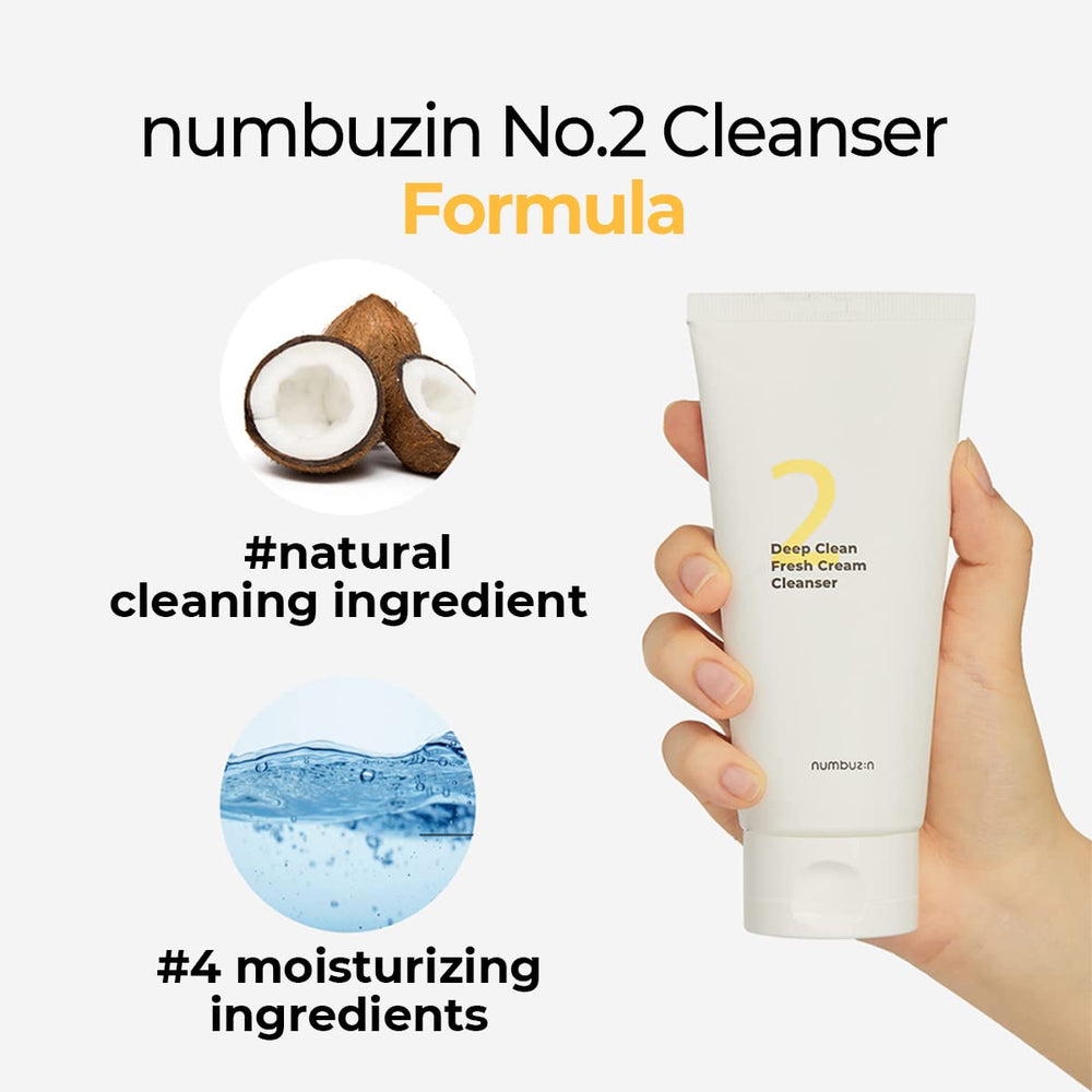 numbuzin - No. 2 Deep Clean Fresh Cream Cleanser 120ml 5