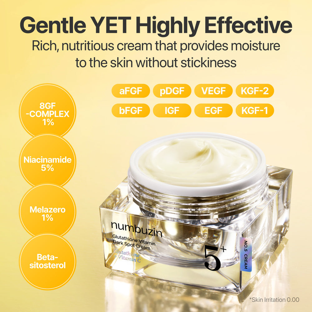 numbuzin - No. 5 Vitamin Glutathione Dark Spot Laser Cream 50ml  5