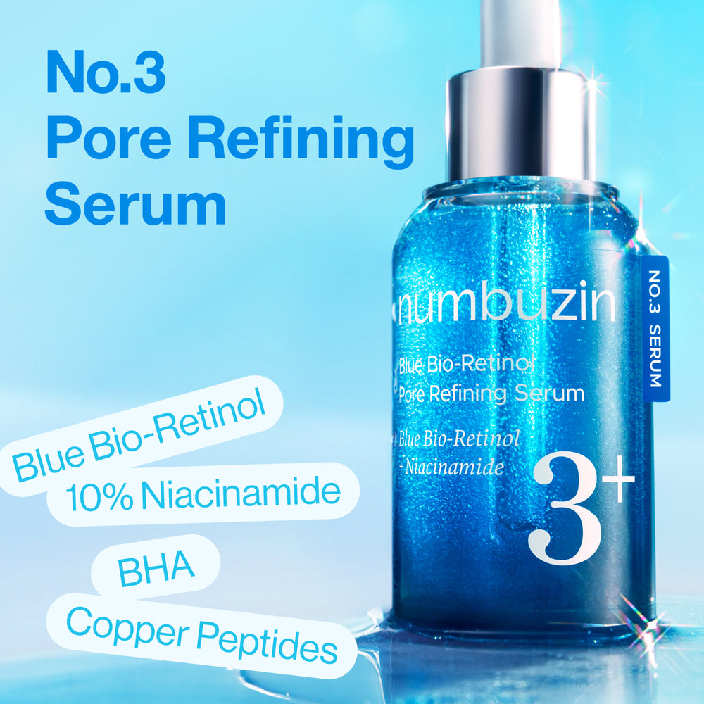 numbuzin - No.3 Blue Bio-Retinol Pore Refining Serum 30ml  3
