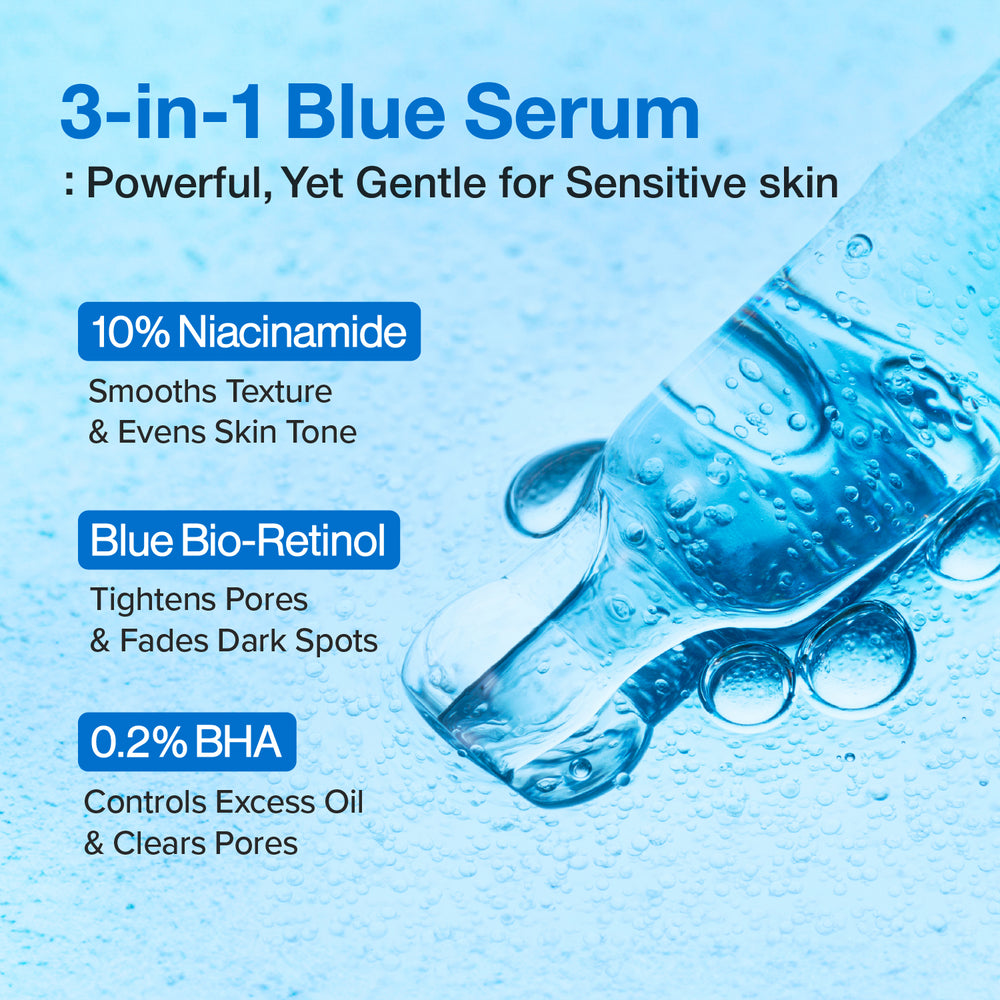numbuzin - No.3 Blue Bio-Retinol Pore Refining Serum 30ml  7