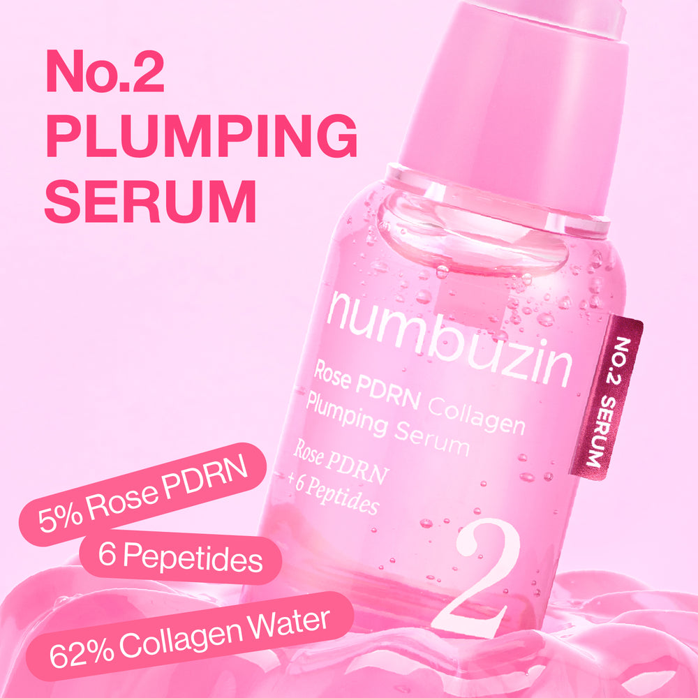 numbuzin - No.2 Rose PDRN Collagen Plumping Serum 30ml  3