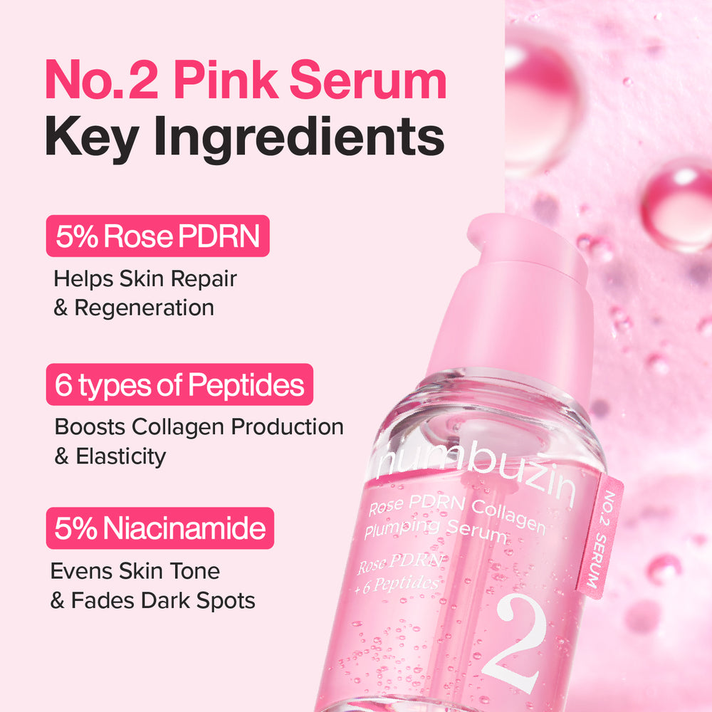 numbuzin - No.2 Rose PDRN Collagen Plumping Serum 30ml  6