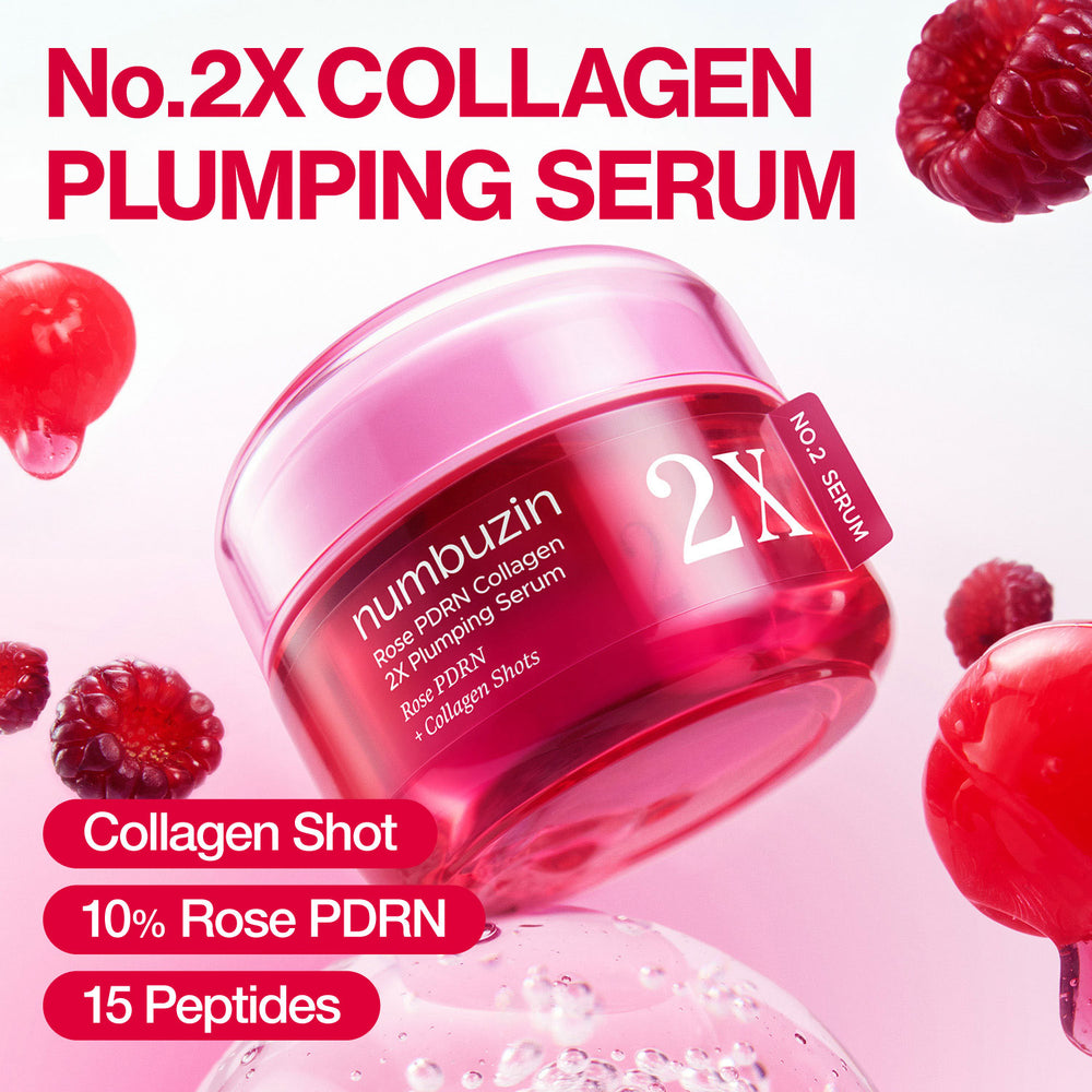 numbuzin - No.2 Rose PDRN Collagen 2X Plumping Serum 30ml  3