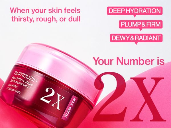 numbuzin - No.2 Rose PDRN Collagen 2X Plumping Serum 30ml  9