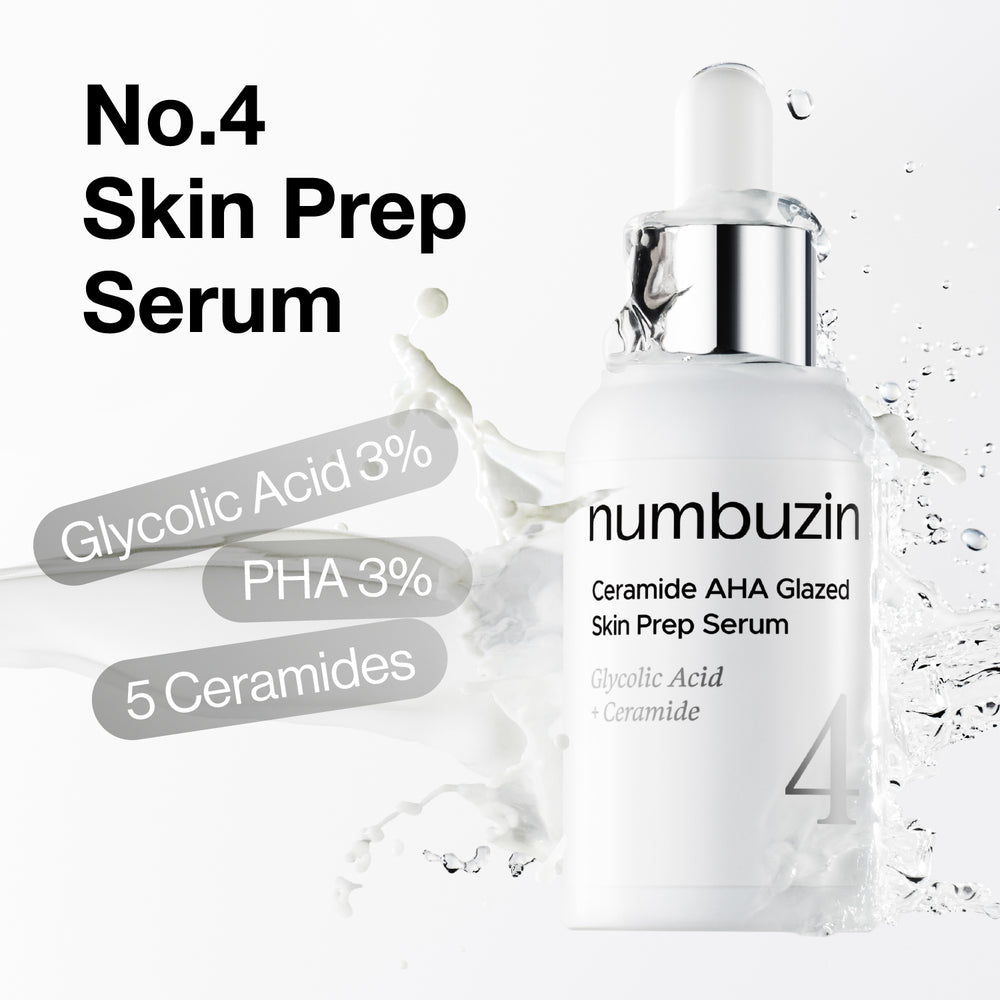 numbuzin - No.4 Ceramide AHA Glazed Skin Prep Serum 30ml  3