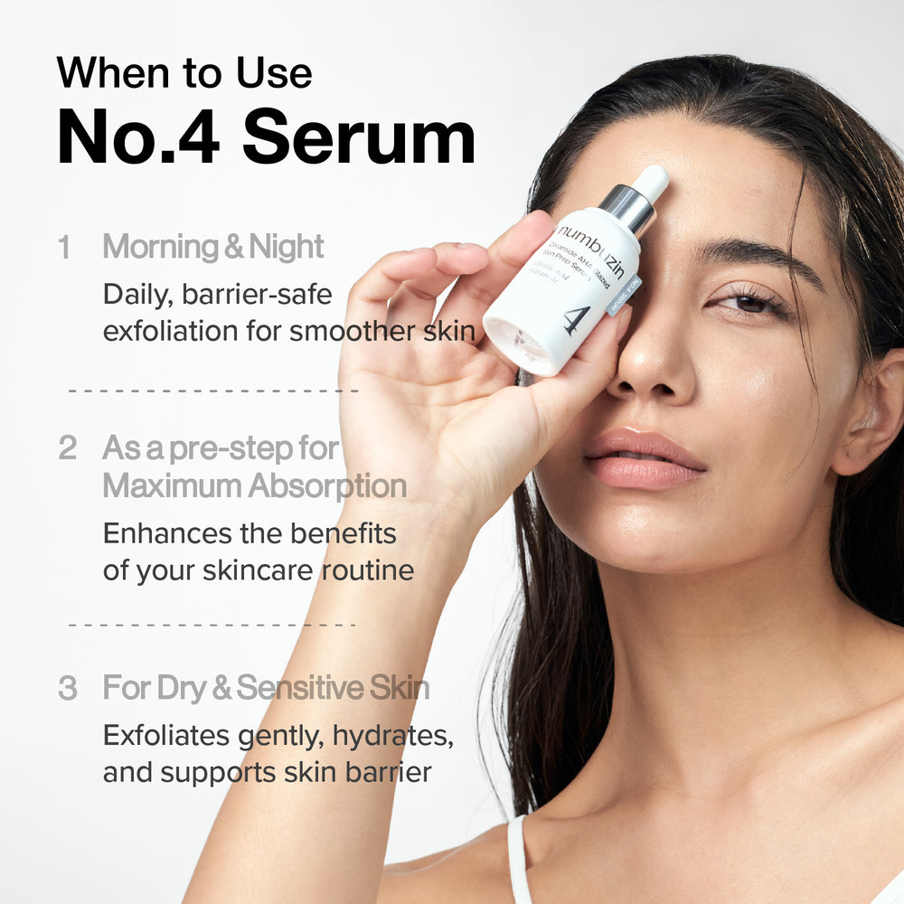 numbuzin - No.4 Ceramide AHA Glazed Skin Prep Serum 30ml  8