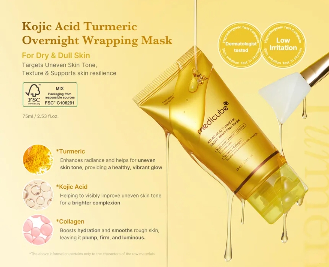 medicube - Kojic Acid Turmeric Night Wrapping Mask 75ml 7