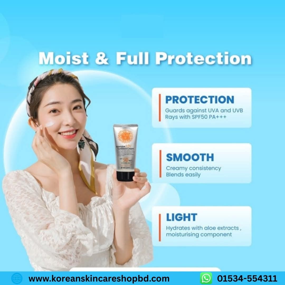 3W Clinic Intensive UV Sunblock Cream SPF 50+PA+++ 70ml 3