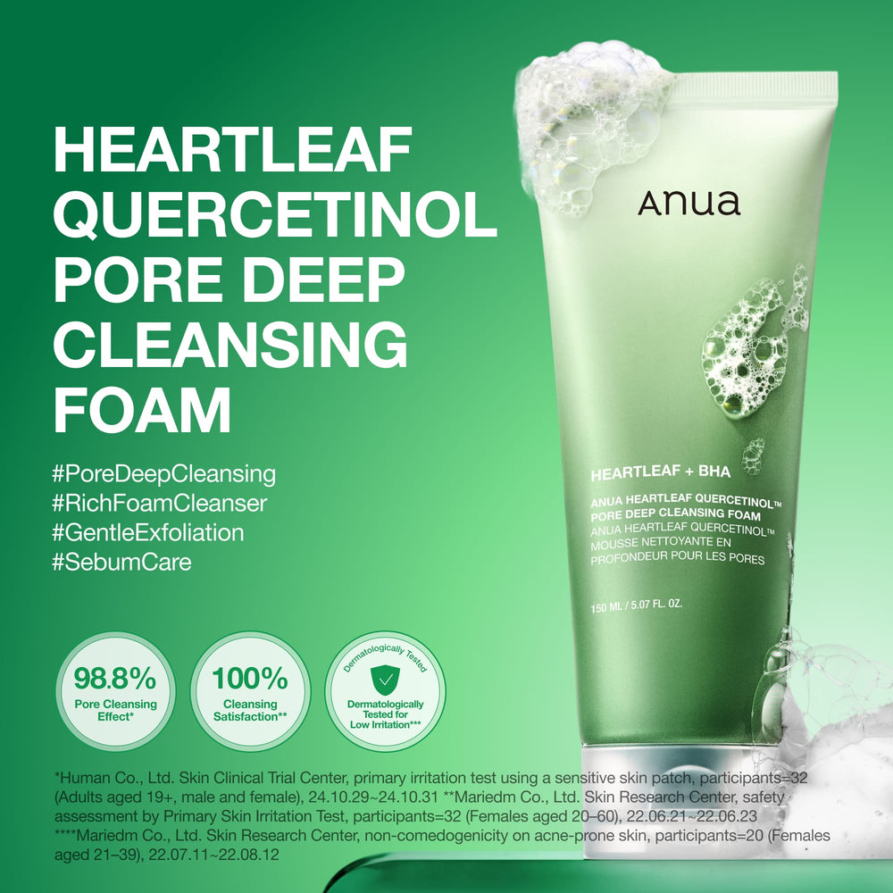 Anua - Heartleaf Quercetinol Pore Deep Cleansing Foam 150ml 3