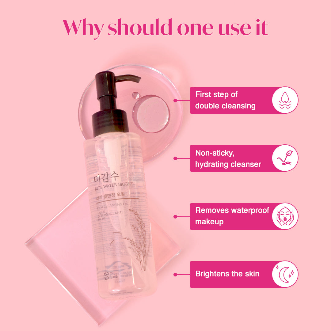 THE FACE SHOP - Rice Water Bright Rich Cleansing Oil 150mL 7