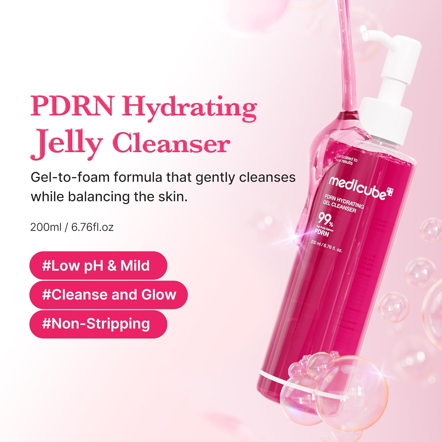 medicube - PDRN Hydrating Gel Cleanser 200ml 3