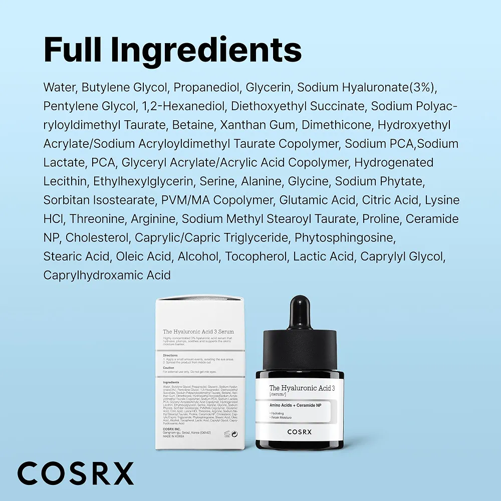 COSRX - The Hyaluronic Acid 3 Serum 20ml 8