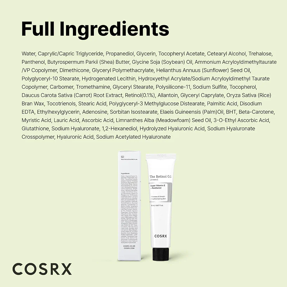 COSRX - The Retinol 0.1 Cream 20ml 9