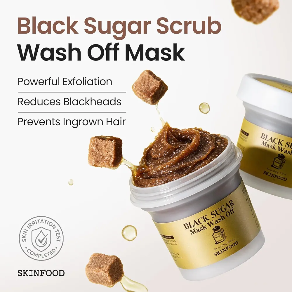 SKINFOOD - Black Sugar Mask Wash Off 100g 2