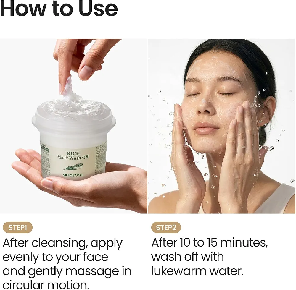 SKINFOOD - Rice Mask Wash Off 120g 7