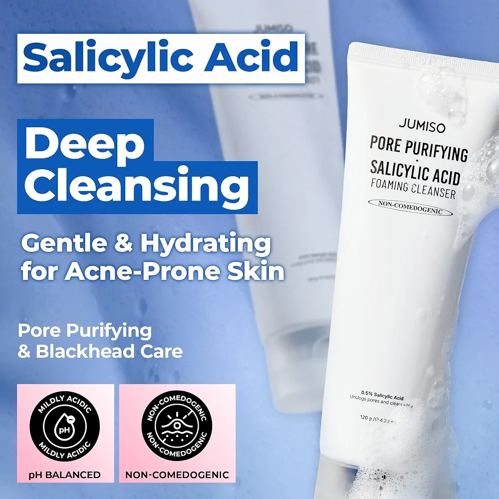 JUMISO - Pore Purifying Salicylic Acid Foaming Cleanser 120g 2