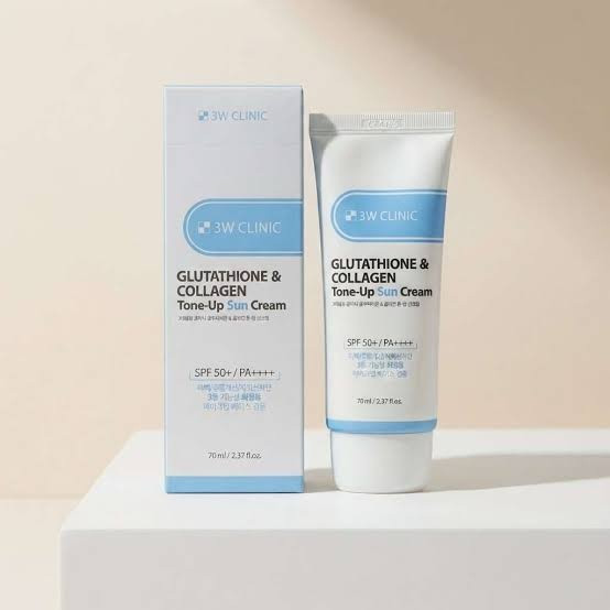 3W CLINIC Glutathione & Collagen Tone-Up Sun Cream 70ml 2